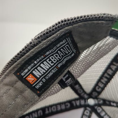 Namebrand Gray Green Trucker Hat One Size Idaho Central Credit Union Mesh Patch