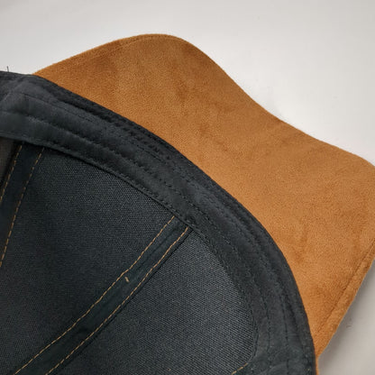 Baseball Cap Brown One Size Suede Strapback Solid Plain Blank Curved Brim Hat