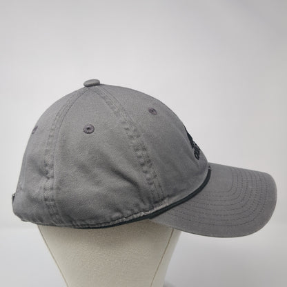 Adidas Slideback Hat Gray One Size Embroidered Logo 3 Stripes Outdoor