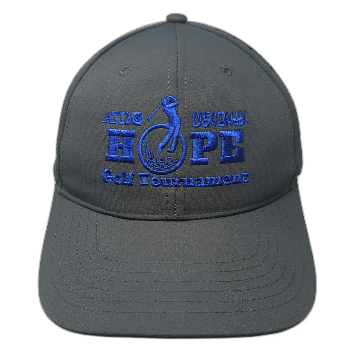 Big Accessories Baseball Cap Gray One Size Hope Mentally Golf Tournament Hat