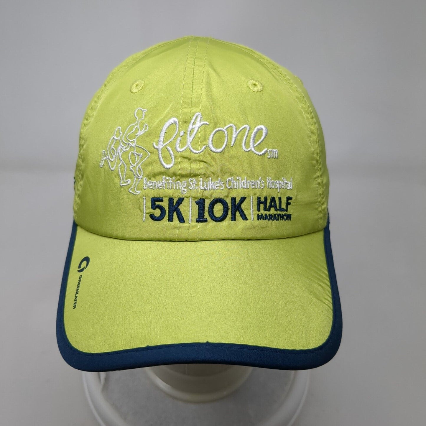 Fit One 5K 10K Half Marathon Starpback Hat St Lukes Running Cap Green OSFA