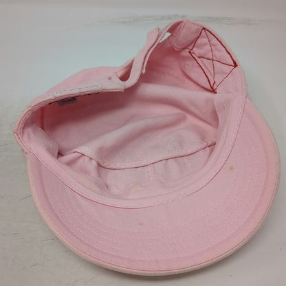 HG Army Cap Pink One Size Rhinestone Crown Hollywood Strapback Cotton Hat