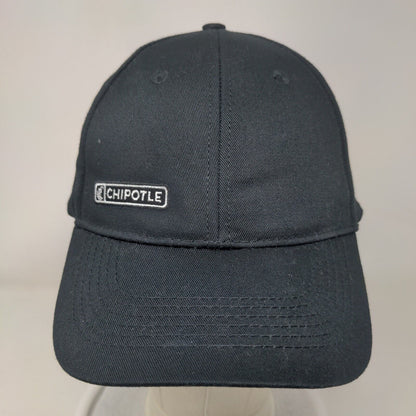 Chipotle Strapback Hat Black OSFM Adjustable Embroidered 6 Panel Loomstate