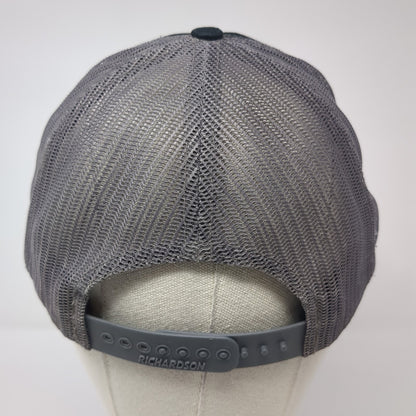 Forty-Seven Snapback Trucker Hat Black One Size Adjustable Mesh Back Richardson