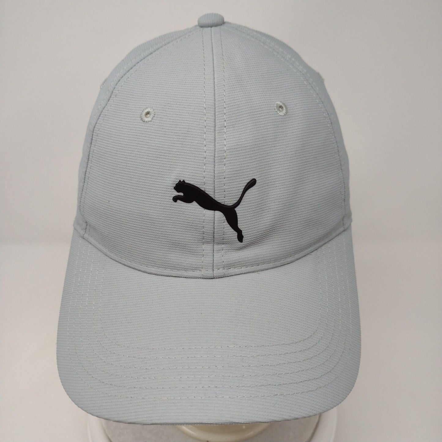 PUMA Golf Strapback Hat Gray OSFA Adjustable Solid 6 Panel Vent Holes