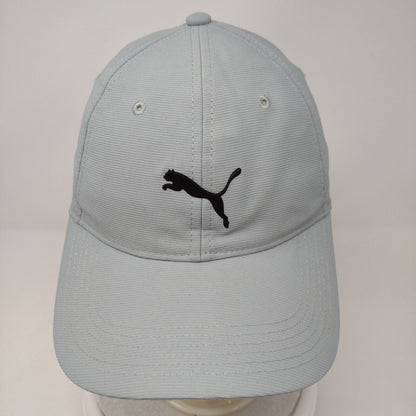 PUMA Golf Strapback Hat Gray OSFA Adjustable Solid 6 Panel Vent Holes