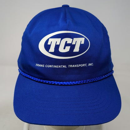Otto Cap 5 Panel Blue OSFM Hat Trans Continental Transport TCT Rope Brim Print