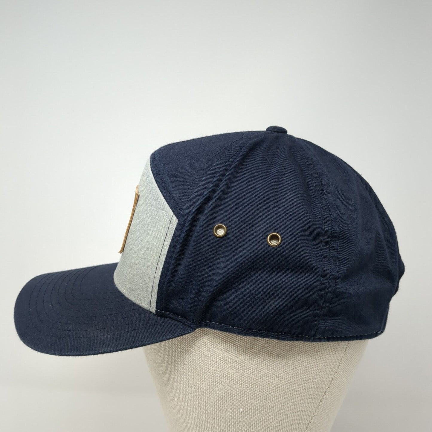 Ecliptic Brewing Slideback Hat Blue One Size Leather Strap Richardson