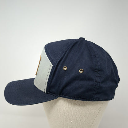 Ecliptic Brewing Slideback Hat Blue One Size Leather Strap Richardson