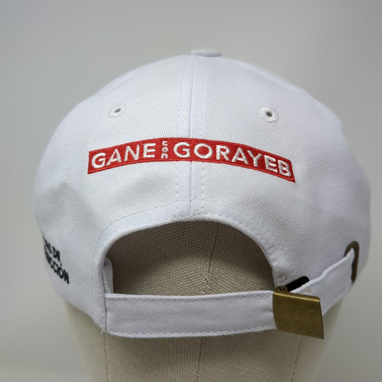 Moon Sportswear Baseball Cap White OSFM Gane Gorayeb Ecuador Flag Law Firm Hat