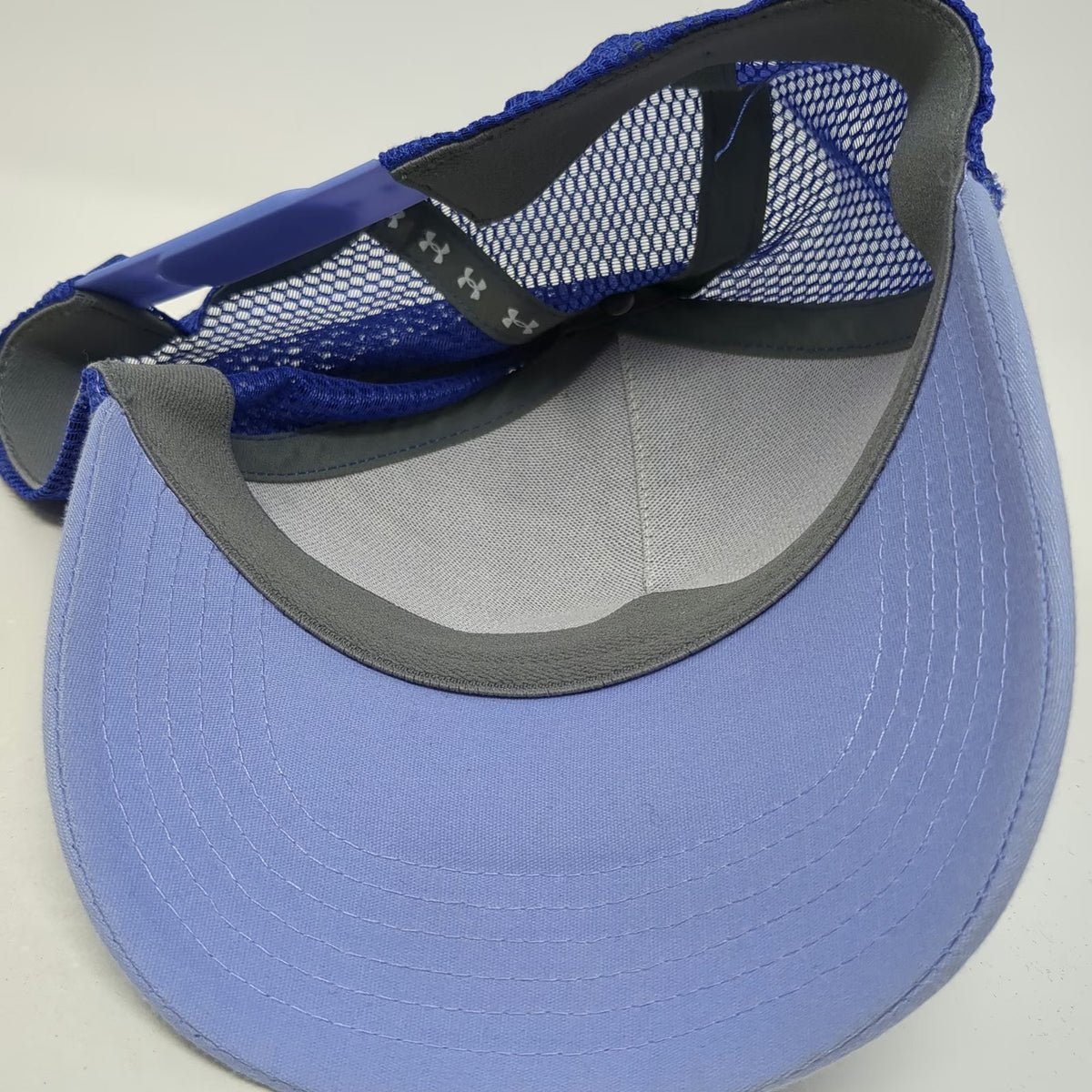 Under Armour Trucker Hat Blue One Size Field Tested Patch Mesh Back Snapback