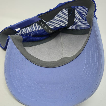 Under Armour Trucker Hat Blue One Size Field Tested Patch Mesh Back Snapback