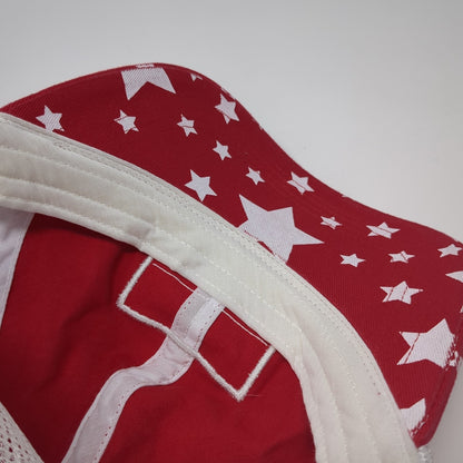 USA Flag Snapback Trucker Hat Red One Size Adjustable Mesh Back Stars & Stripes