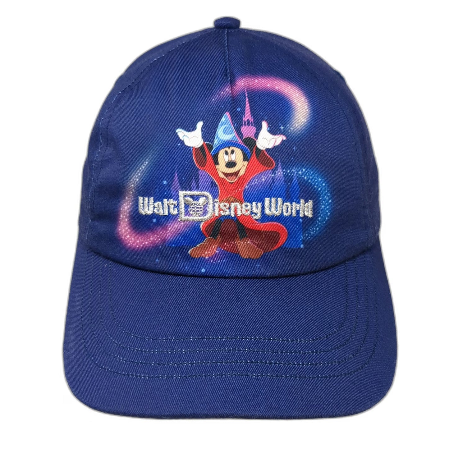 Disney Store Baseball Cap Blue OS Sorcerer Mickey Mouse World Slideback Hat