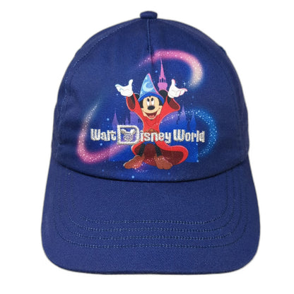 Disney Store Baseball Cap Blue OS Sorcerer Mickey Mouse World Slideback Hat