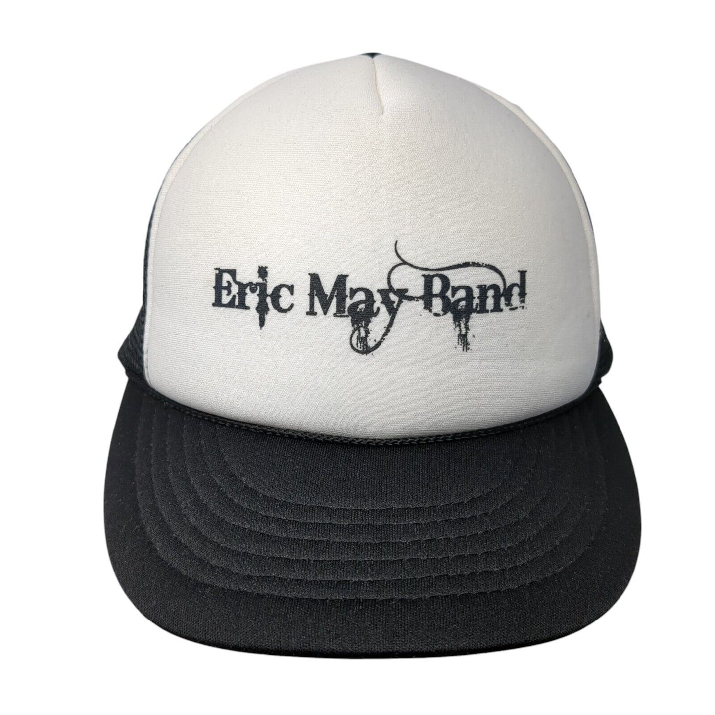 Eric May Band Snapback Rope Trucker Hat Black One Size Mesh Back Cobra