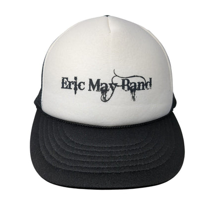 Eric May Band Snapback Rope Trucker Hat Black One Size Mesh Back Cobra