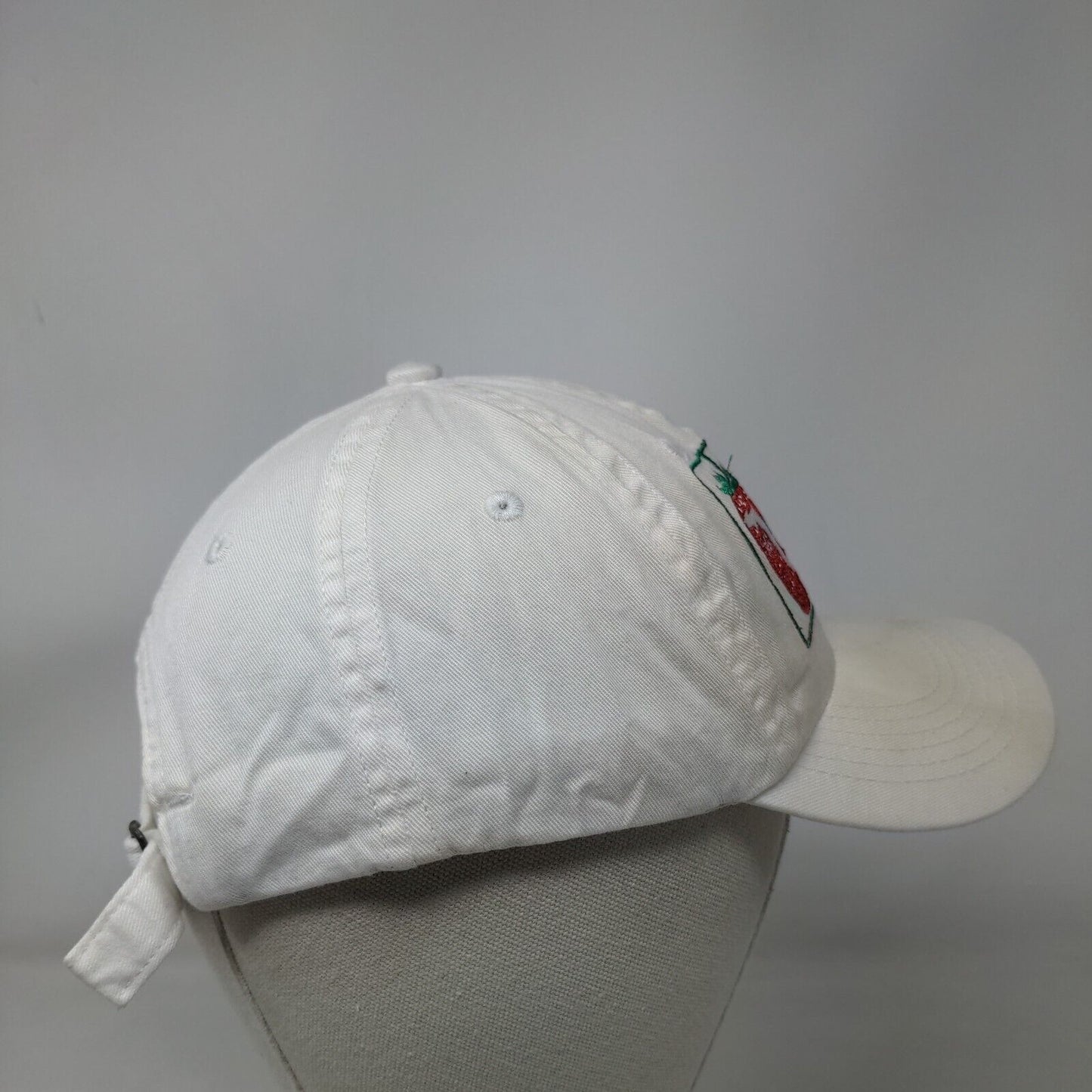 Florida Strawberry Growers Association Slideback Hat Cream Embroidered BIG X