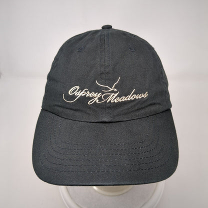 Osprey Meadows Slideback Hat Black OSFM Adjustable Embroidered 6 Panel Cotton