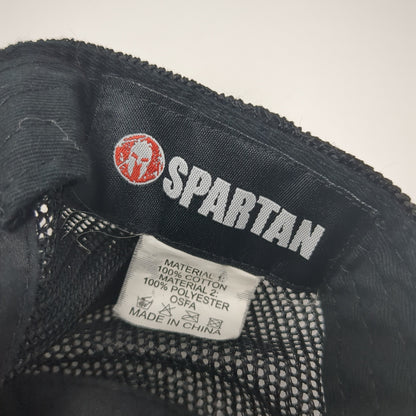 Spartan Flat Head Lake Montana Trucker Hat Black One Size Adjustable Mesh Back