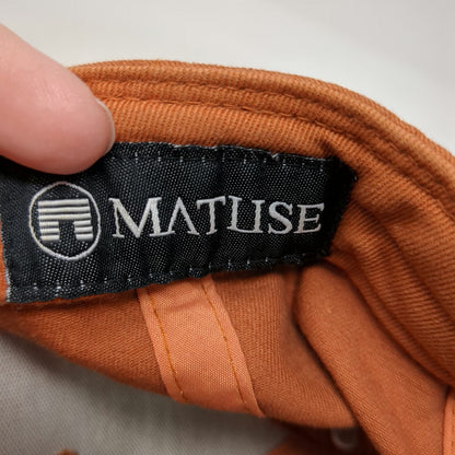 Matuse Snapback Brown Hat One Size Patch Logo Circle Geometric 6 Panel Cap