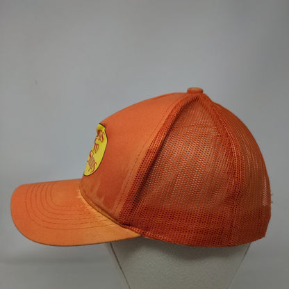 Bass Pro Shops Snapback Mesh Back Trucker Hat Orange OSFM Gone Fishing