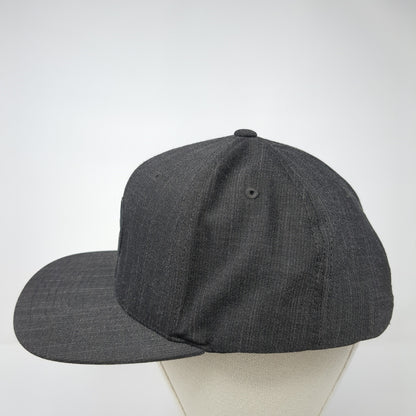 Hurley Snapback Hat Black One Size Adjustable Patch Logo Polyester Blend