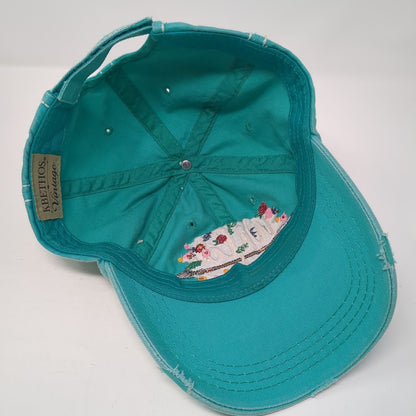 Wild & Free Strapback Baseball Cap Blue One Size Adjustable Embroidered KB ETHOS