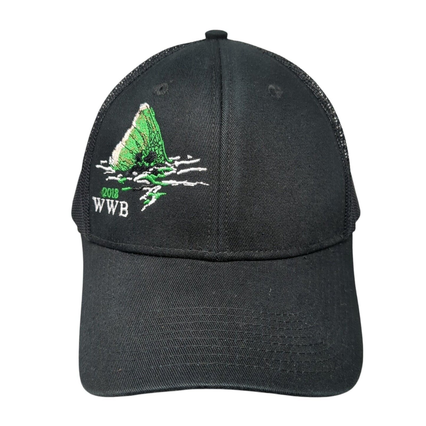 2018 WWB Snapback Trucker Hat Black OS Adjustable Mesh Back Port Authority