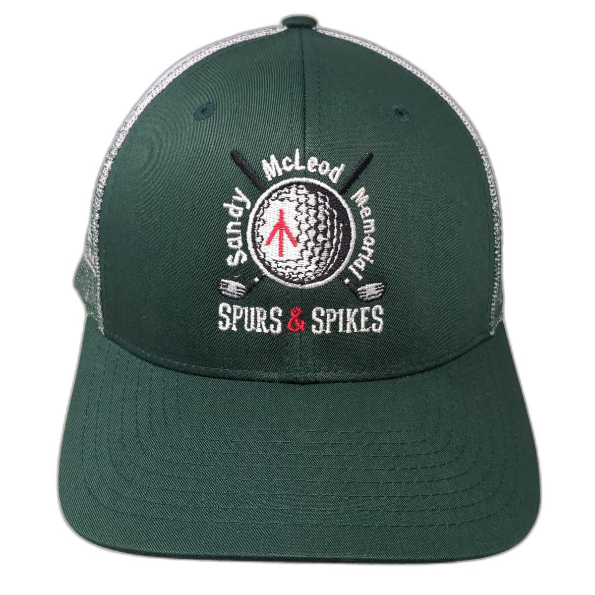 Richardson Trucker Hat Green OSFM Mesh Snapback Golf Memorial Spurs Spikes Idaho