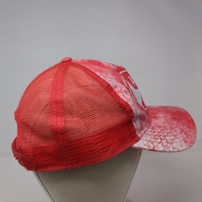 Reel Legends Snapback Trucker Hat Red One Size Adjustable 6 Panel Mesh Back