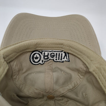 O'Reilly Auto Parts Strapback Hat Tan One Size Adjustable Embroidered Cotton