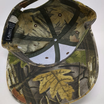 AMG Baseball Cap Hat Green Brown One Size Tire Factory American Flag Camo Leaf