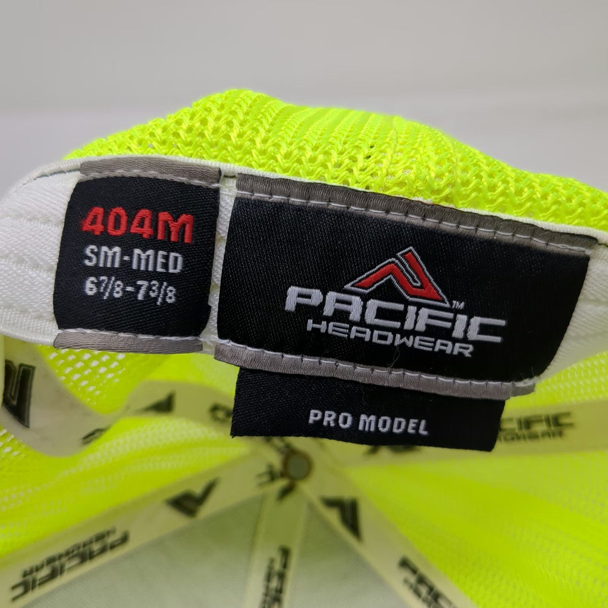 Pacific Headwear Baseball Cap Gray Yellow 7 3/8 Diamond Nation Mesh Hat 404M