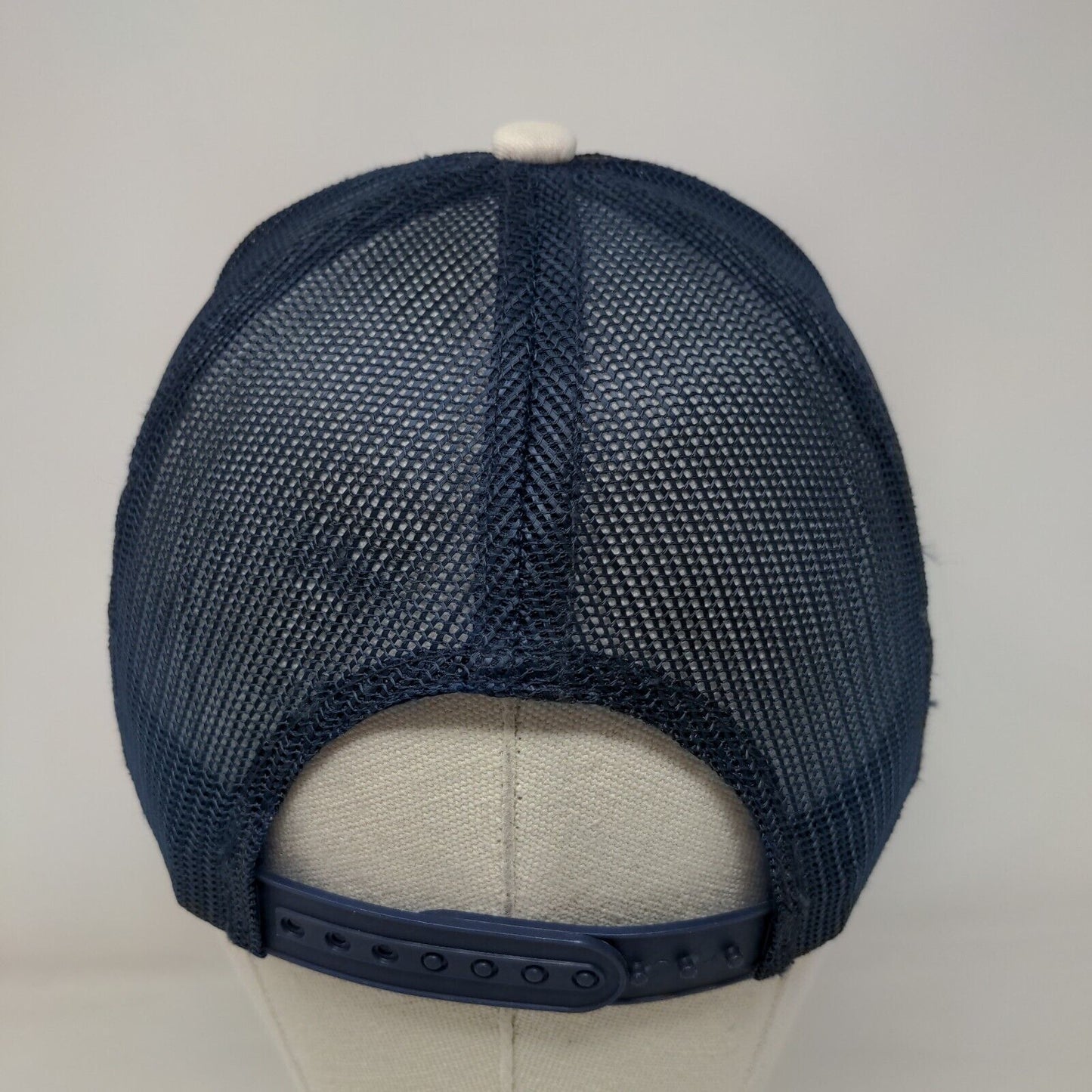 Bass Pro Shops Snapback Trucker Hat Blue OSFM Gone Fishing Embroidered