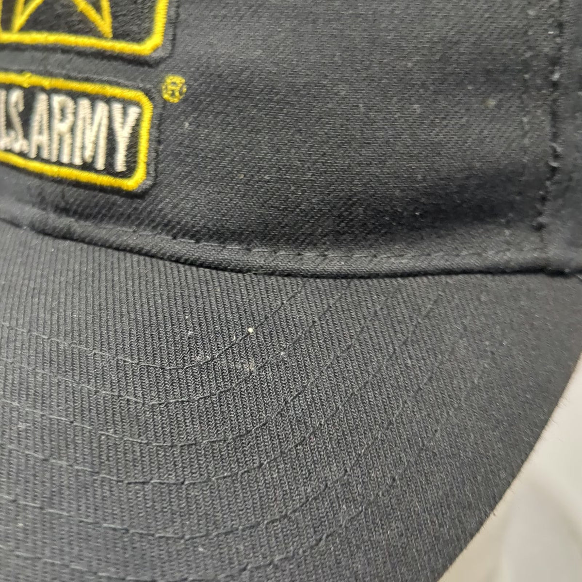 U.S. Army Baseball Cap Black Gold One Size USA Made Strapback Military Hat