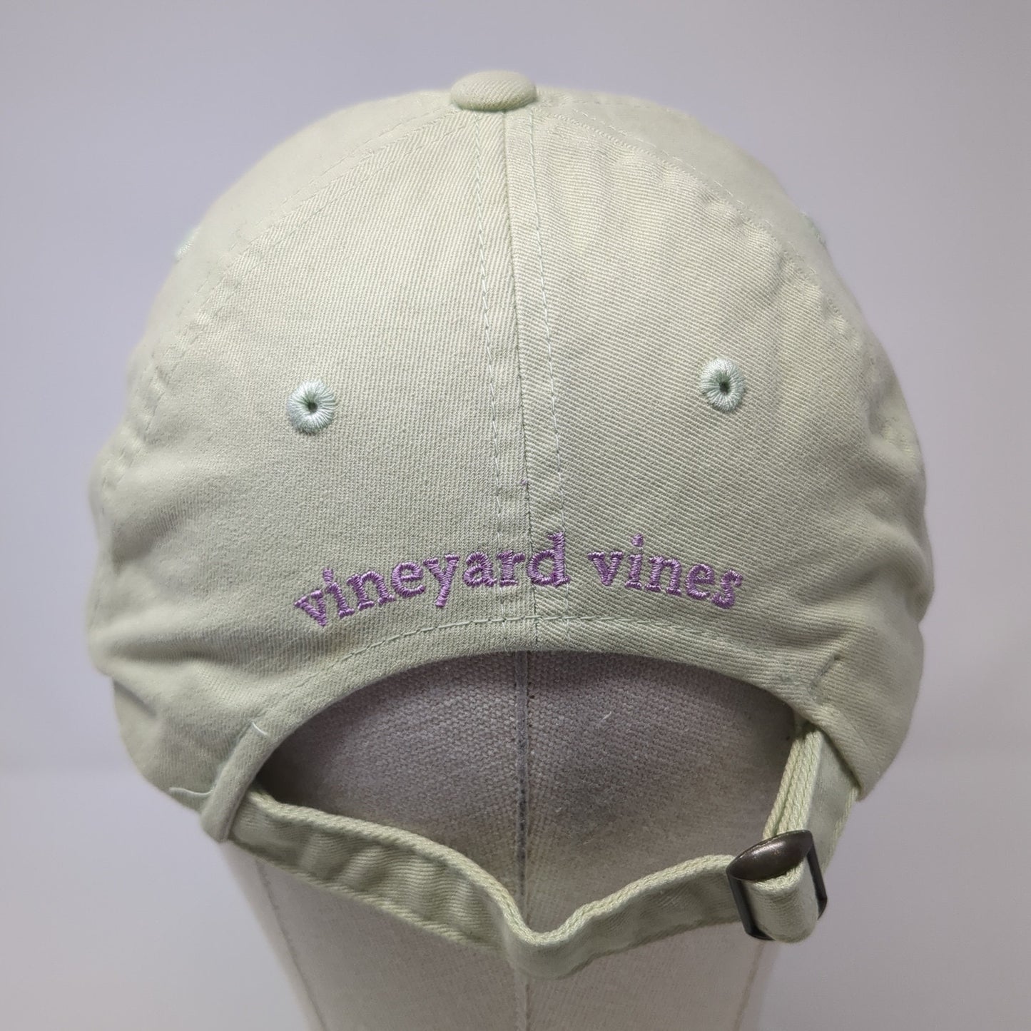 Whale Logo Slideback Hat Green One Size Adjustable Vineyard Vines