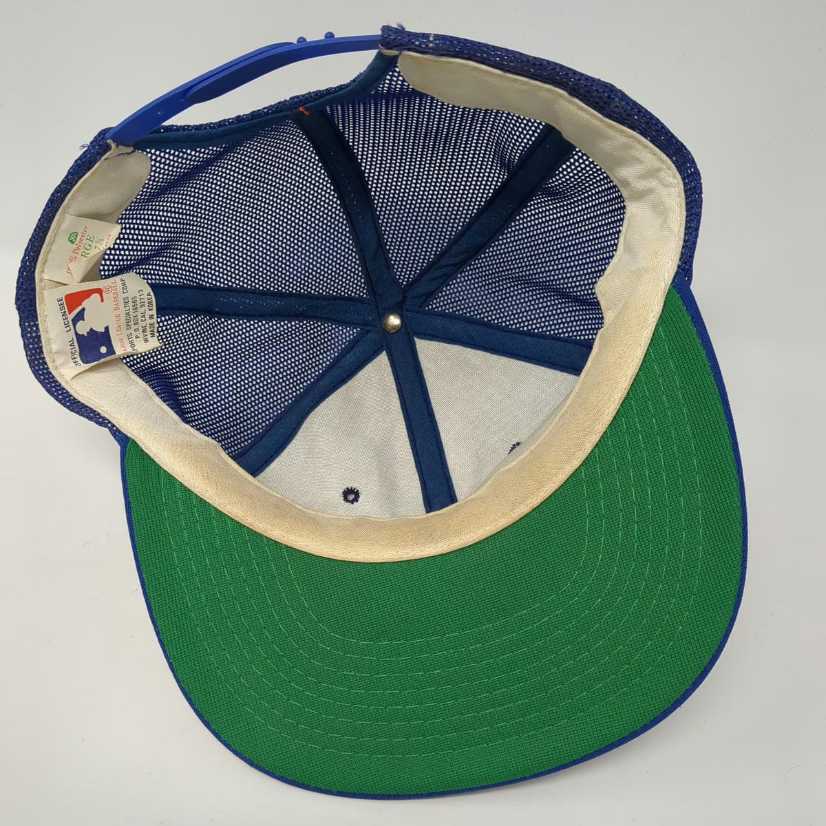 Sports Specialties New York Mets MLB Blue Trucker Hat 7 5/8 Mesh Back Green