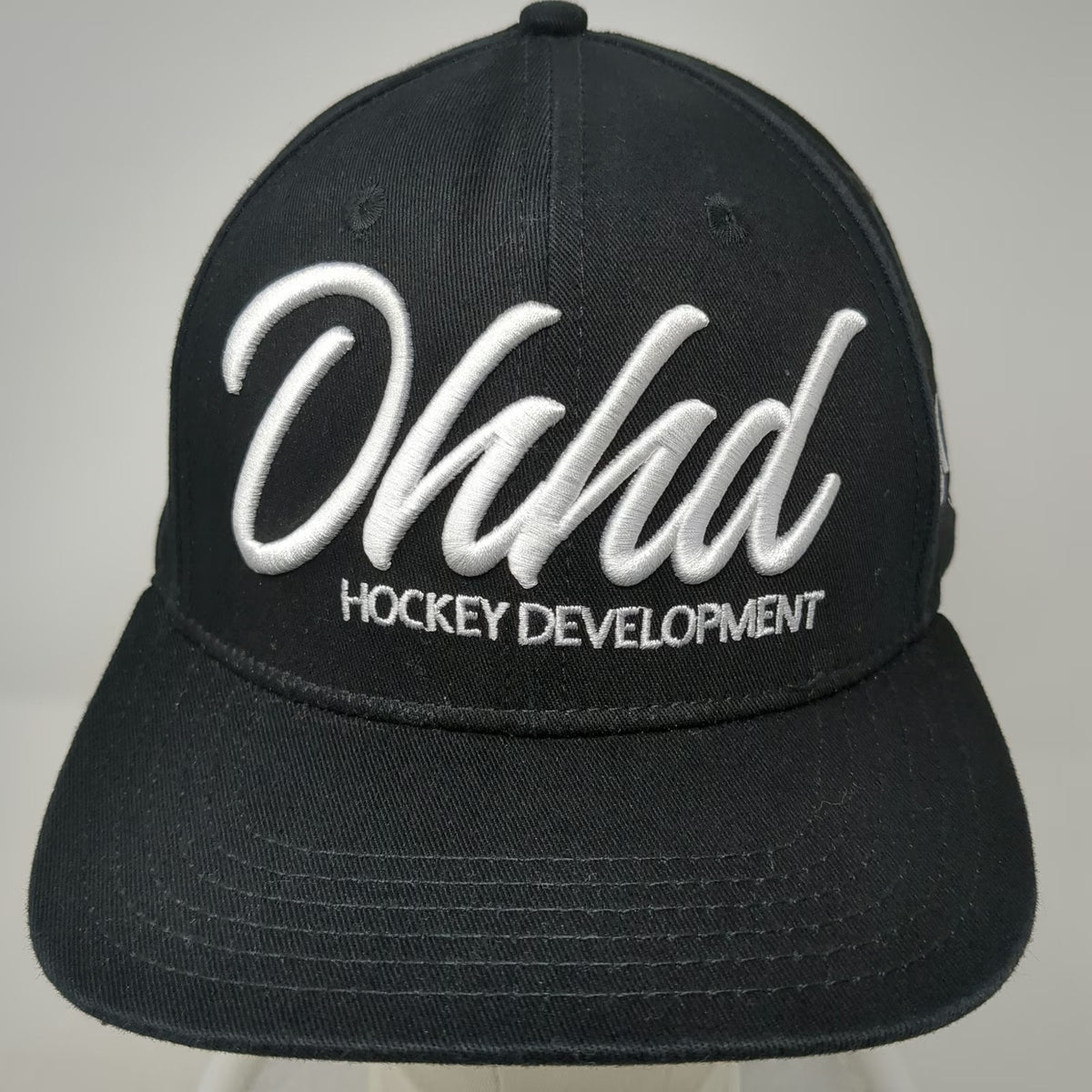 DH HD Snapback Hat Black One Size Hockey Development Logo Flat Brim Embroidered