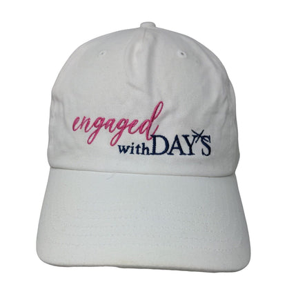 Engaged With Days Slideback Hat White One Size Embroidered Big X