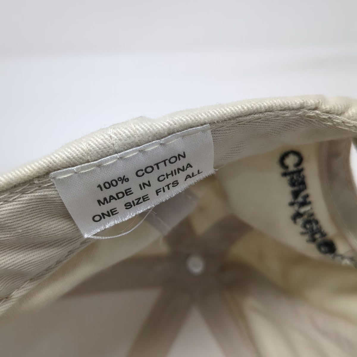 Prairie Grain Partners Baseball Cap Beige OSFM Cotton Slideback Hat Embroidery