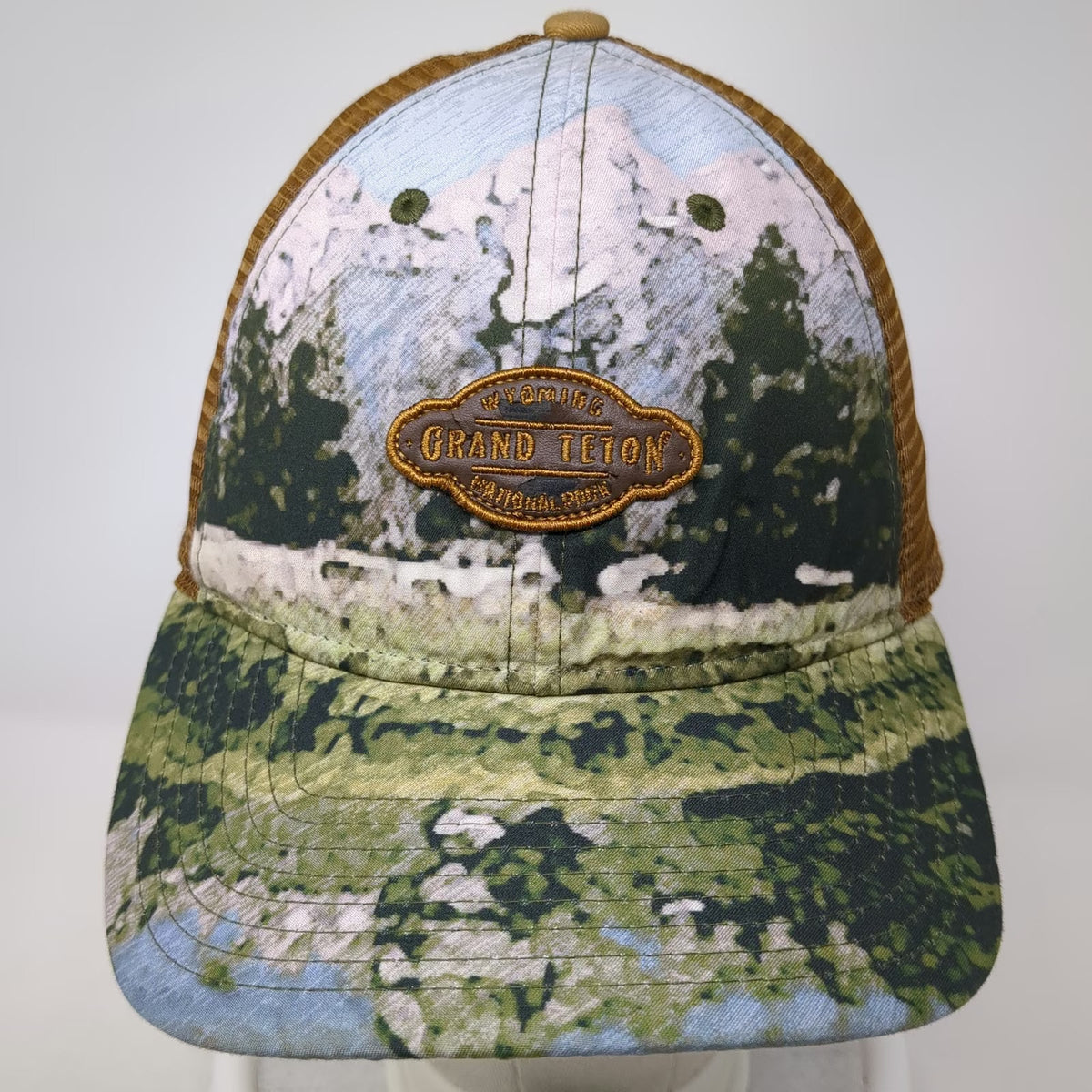 The Game Trucker Hat Brown One Size Grand Teton National Park Landscape Print