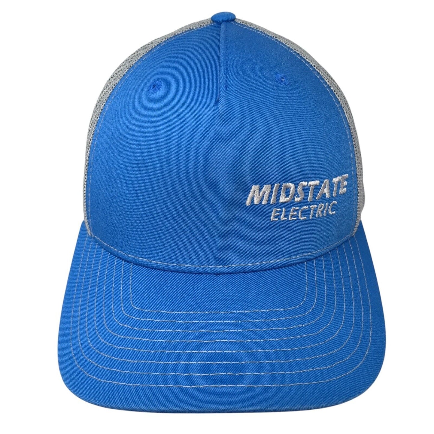 Midstate Electric Snapback Trucker Hat Blue OS Adjustable Mesh Back Richardson
