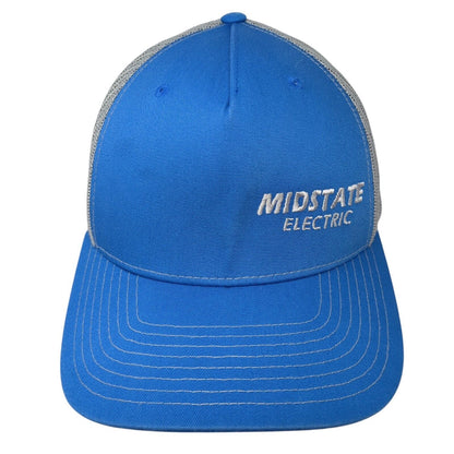 Midstate Electric Snapback Trucker Hat Blue OS Adjustable Mesh Back Richardson