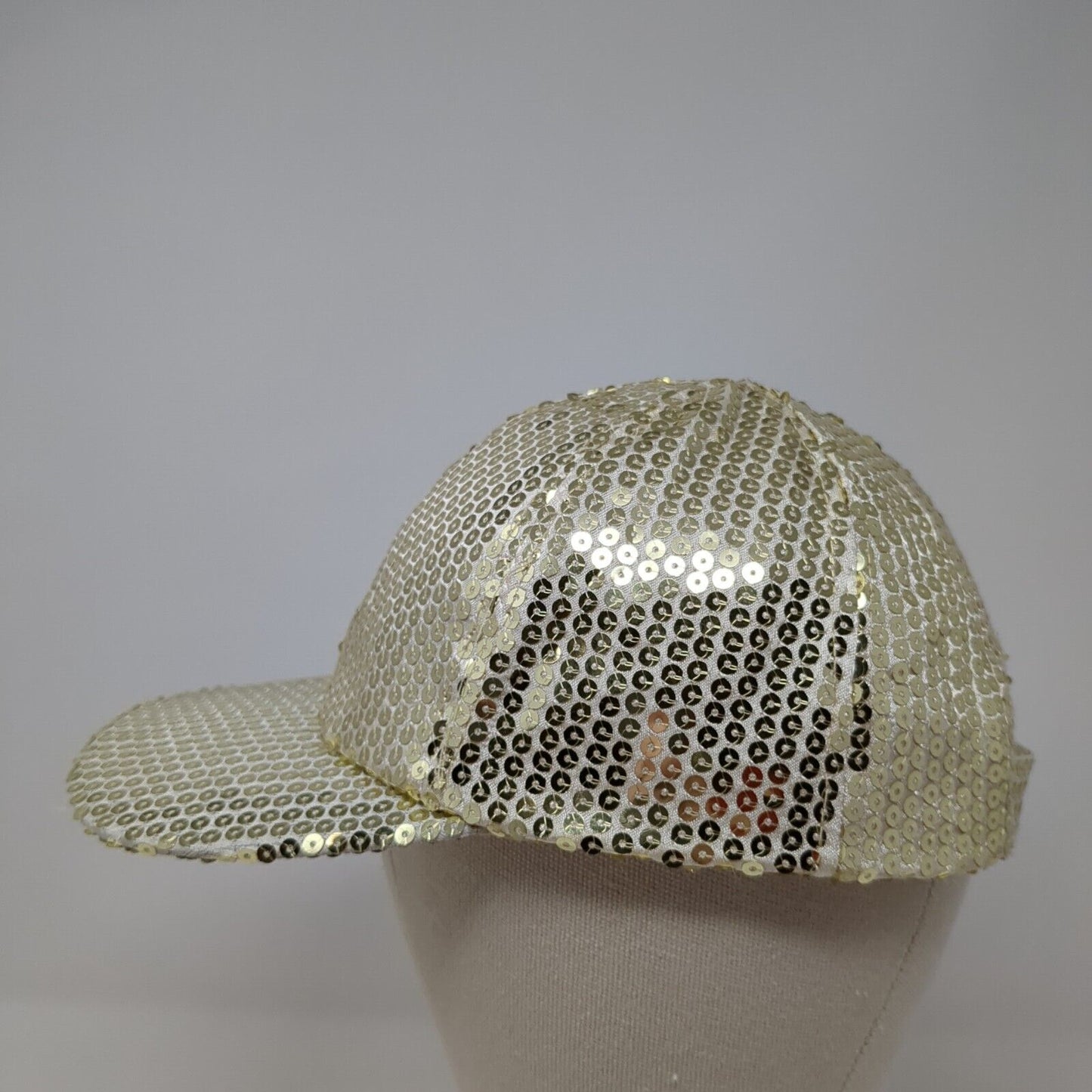 Sequin Shiny Strapback Hat Multicolor One Size Adjustable 6 Panel Polyester