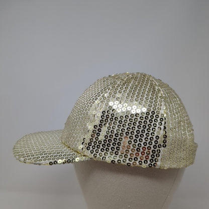 Sequin Shiny Strapback Hat Multicolor One Size Adjustable 6 Panel Polyester