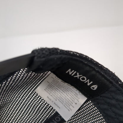 Nixon Snapback Trucker Hat Black One Size Mesh Back Adjustable Yupoong