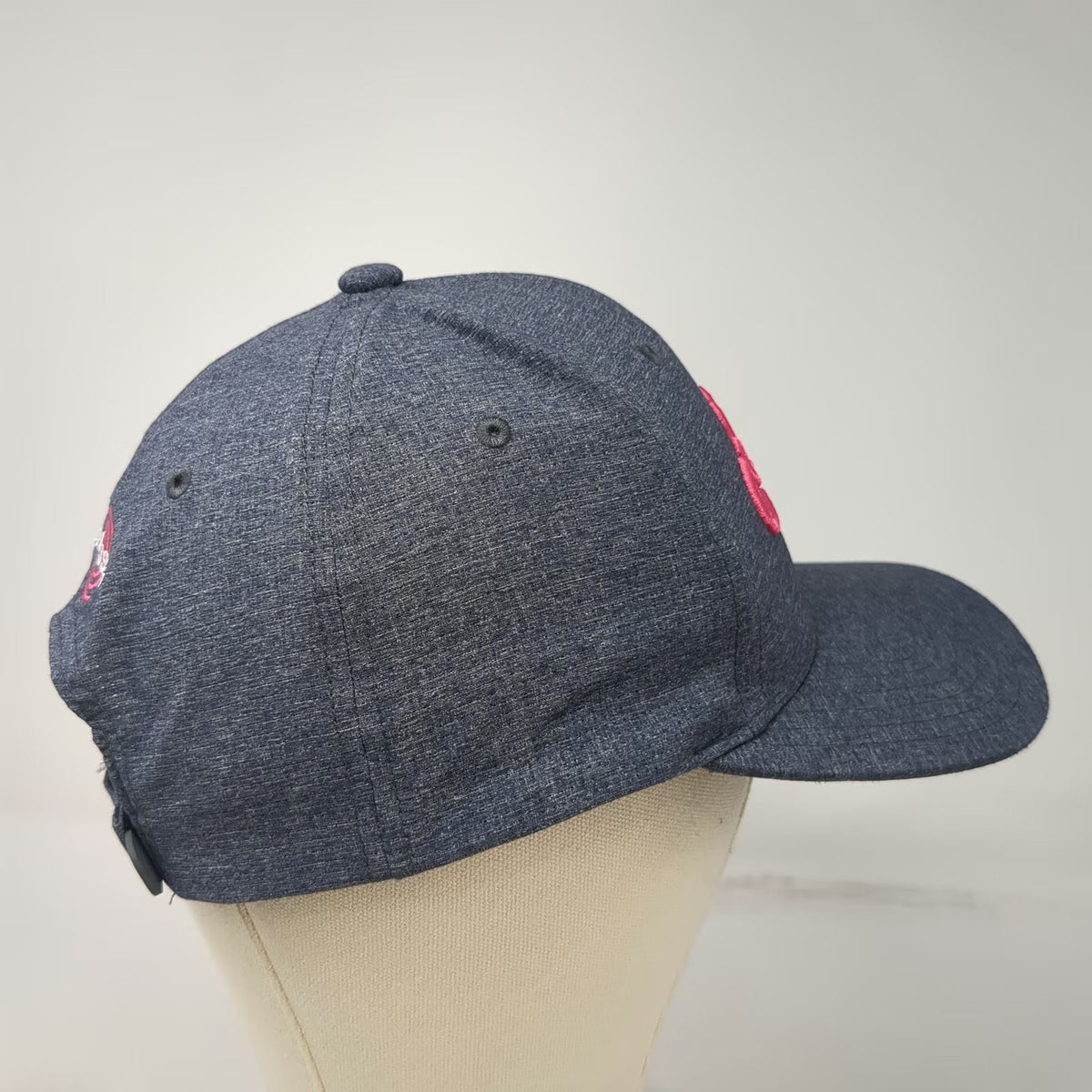 Callaway Baseball Cap Gray One Size Pink Odyssey Logo Golf Curved Adjustable Hat