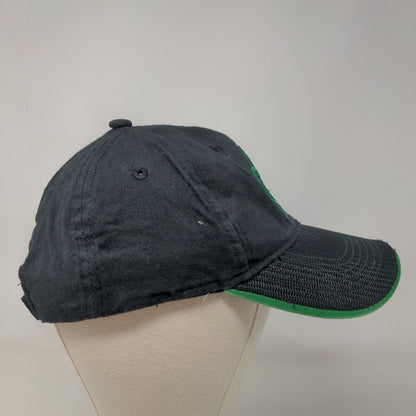 Unbranded Men's Strapback Hat Black Green OSFM Embroidered Clover Logo