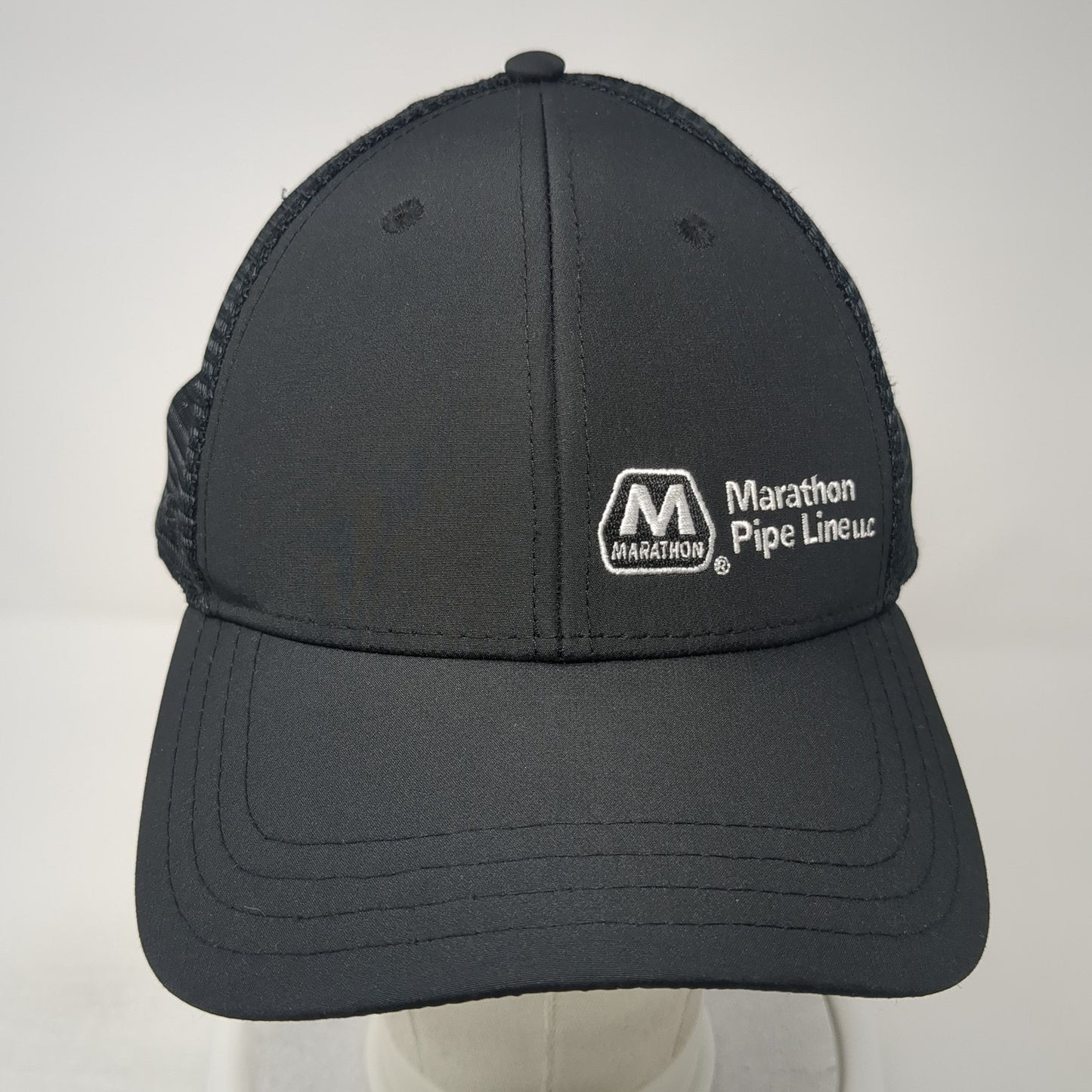 Marathon Pipe Line LLC Snapback Trucker Hat Black One Size Mesh Back